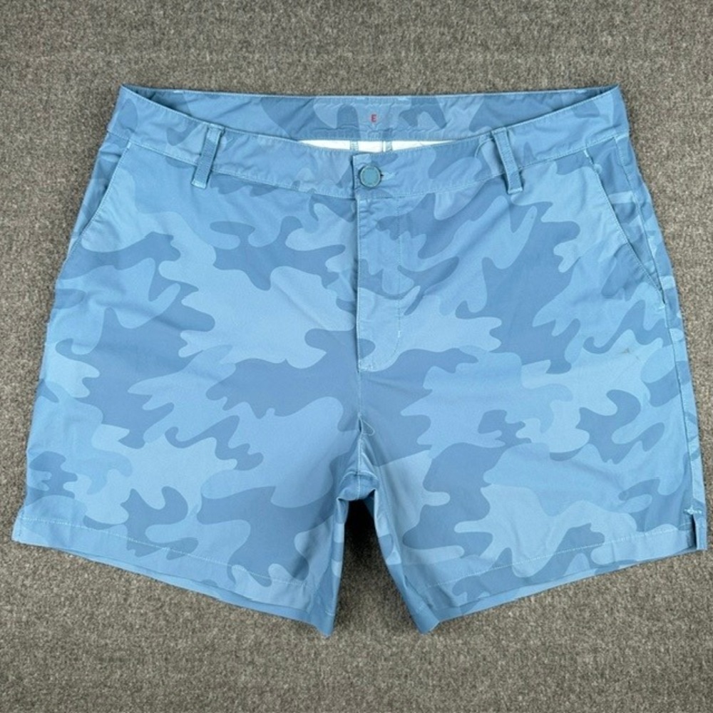 Rhone Point Break Board Shorts Mens 35 Blue Camo Swim Trunks 6 Inch Inseam